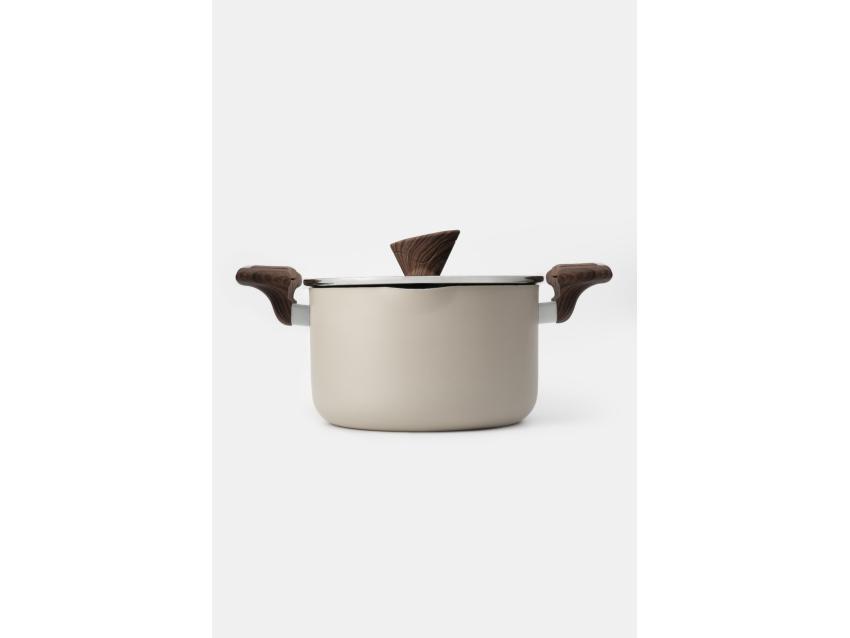 Titanyum Makarna Tenceresi 22 cm Krem